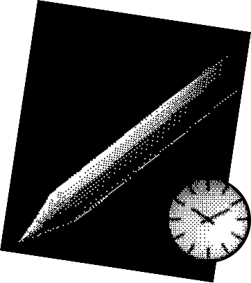 Pencil and clock decorative elements